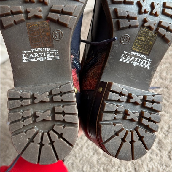 L’artiste lartiste Marty spring step blue navy floral red zip up size 37 - Picture 7 of 7